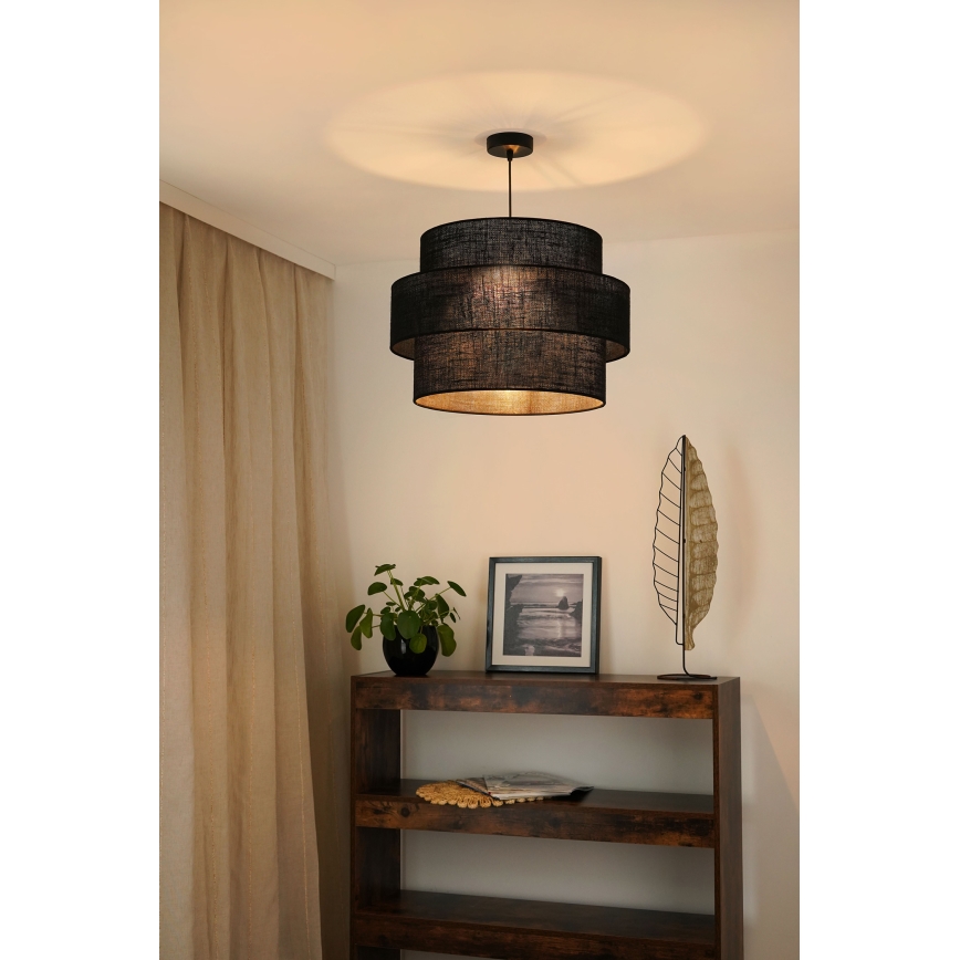 Brilagi - Suspension filaire SPACE YUTE 1xE27/15W/230V d. 50 cm noir