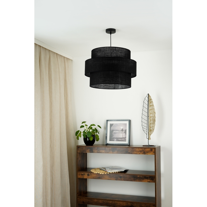 Brilagi - Suspension filaire SPACE YUTE 1xE27/15W/230V d. 50 cm noir
