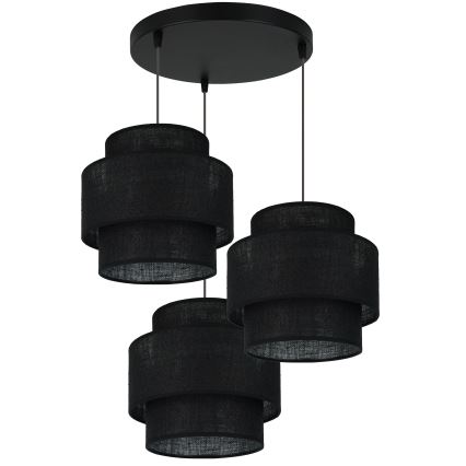 Brilagi - Suspension filaire SPACE YUTE 3xE27/15W/230V noir