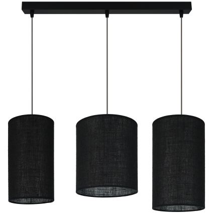 Brilagi - Suspension filaire TUBES 3xE27/15W/230V noir