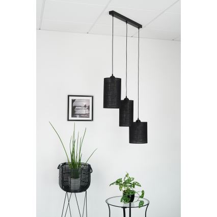 Brilagi - Suspension filaire TUBES 3xE27/15W/230V noir