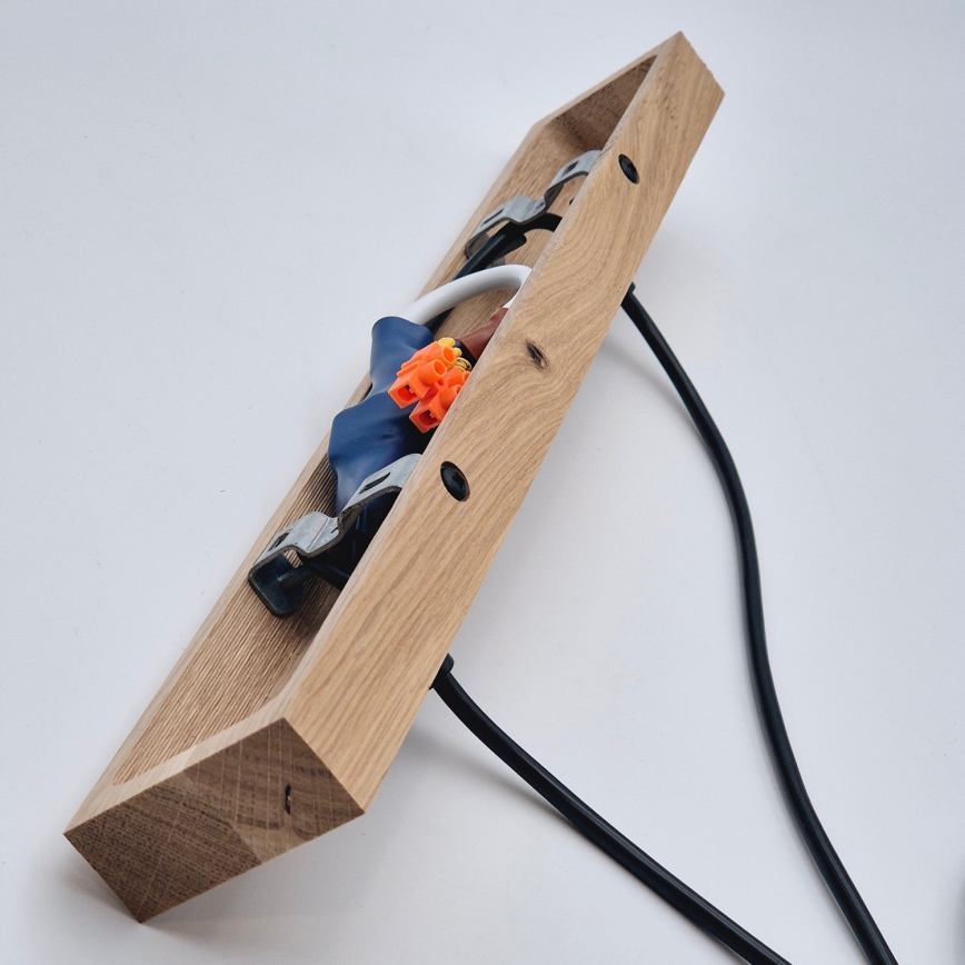Brilagi - Suspension filaire WOODY BASKET 2xE27/60W/230V chêne