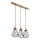 Brilagi - Suspension filaire WOODY BASKET 3xE27/60W/230V chêne