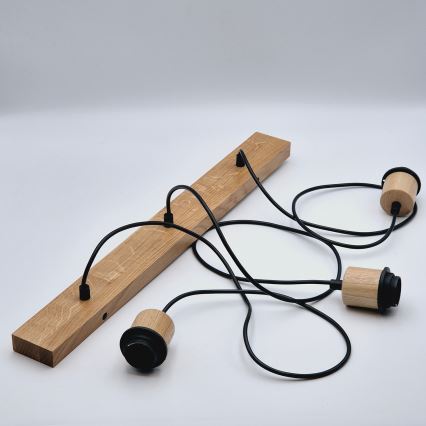 Brilagi - Suspension filaire WOODY BASKET 3xE27/60W/230V chêne