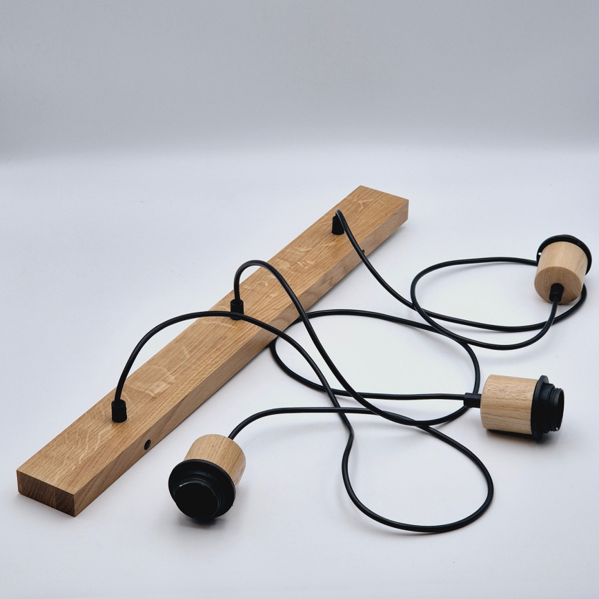 Brilagi - Suspension filaire WOODY BASKET 3xE27/60W/230V chêne