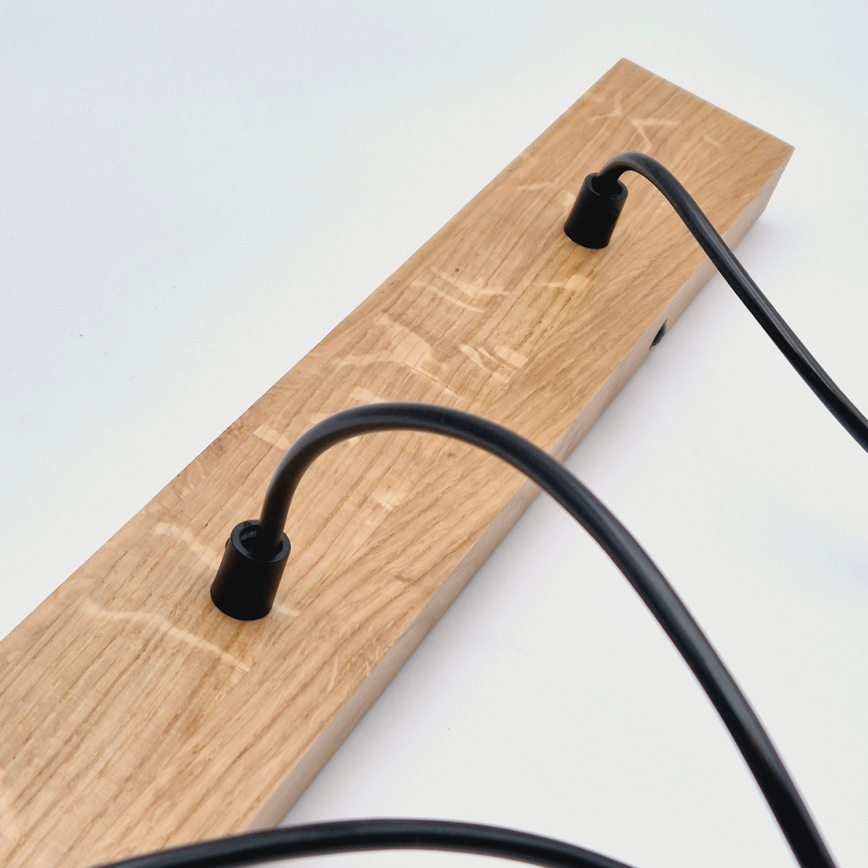 Brilagi - Suspension filaire WOODY BASKET 3xE27/60W/230V chêne
