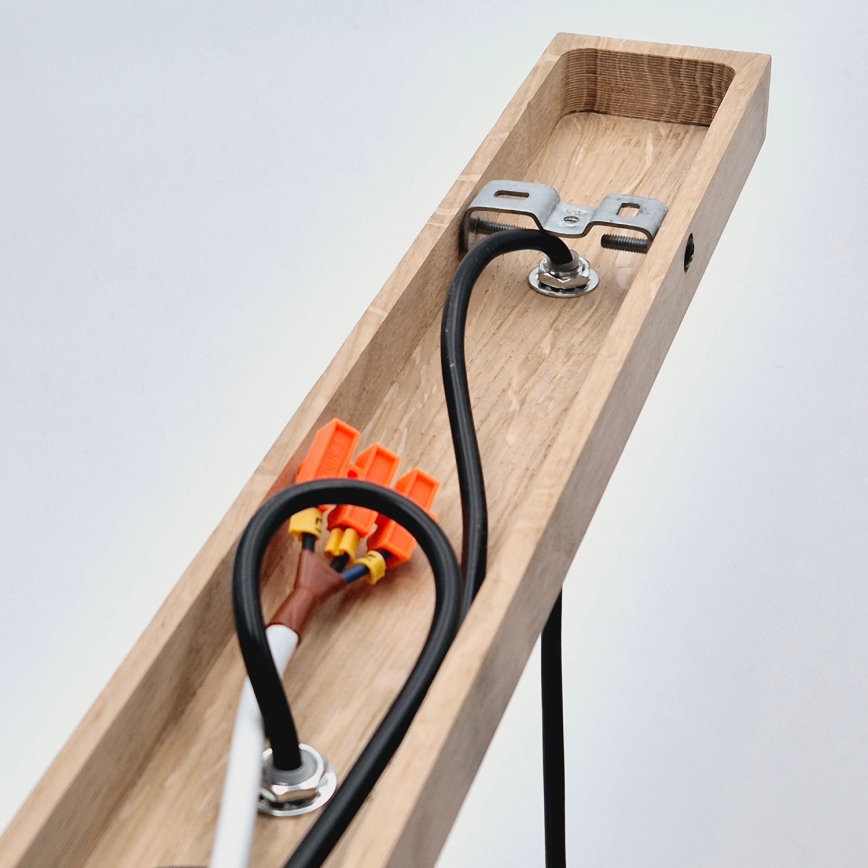Brilagi - Suspension filaire WOODY BASKET 3xE27/60W/230V chêne