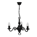 Brilagi - Suspension IMPERO sur chaîne 3xE14/60W/230V noire