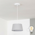 Brilagi - Suspension LED à câble CERIA 1xE27/40W/230V Ø 25 cm, gris