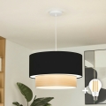 Brilagi - Suspension LED à câble CERIA 1xE27/40W/230V Ø 50 cm noir/beige