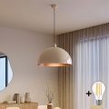 Brilagi - Suspension LED à câble METALO 1xE27/40W/230V Ø 40 cm beige/cuivré