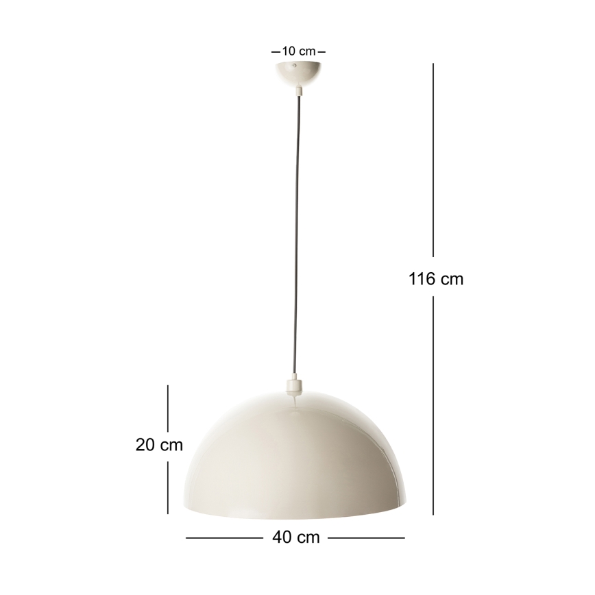 Brilagi - Suspension LED à câble METALO 1xE27/40W/230V Ø 40 cm beige/cuivré