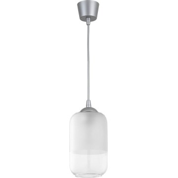 Brilagi - Suspension LED à câble RETRO GLASS 1xE27/60W/230V Ø 14 cm argenté/blanc