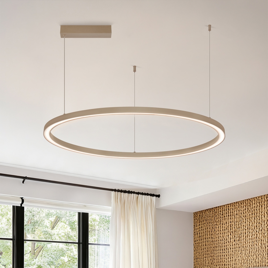 Brilagi - Suspension LED dimmable sur câble PORTOFINO LED/60W/230V 3000-6000K Ø 80 cm beige + télécommande