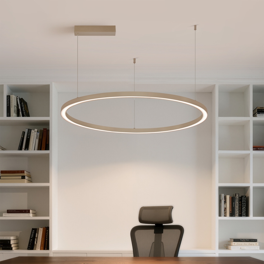 Brilagi - Suspension LED dimmable sur câble PORTOFINO LED/60W/230V 3000-6000K Ø 80 cm beige + télécommande