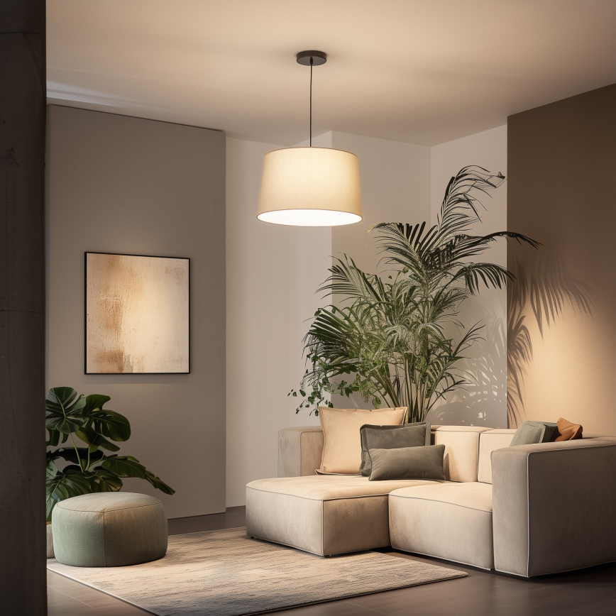 Brilagi - Suspension LED CERIA sur câble, 1xE27/40W/230V, Ø 45 cm, beige