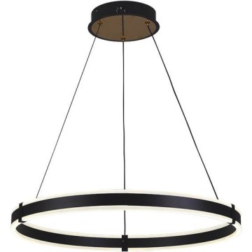 Brilagi - Suspension LED dimmable à câble CIRCLE LED/85W/230V 3000-6500K Ø 60 cm noir/doré + télécommande
