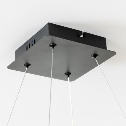 Brilagi - Suspension LED dimmable sur câble FALCON II LED/80W/230V 3000-6500K 40x40 cm noir avec télécommande