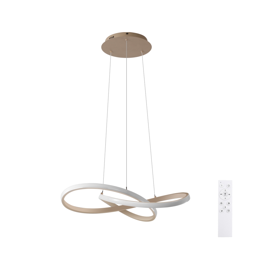 Brilagi - Suspension LED dimmable sur câble INFINITY LED/55W/230V 3000-6000K 50 x 50 cm beige + télécommande