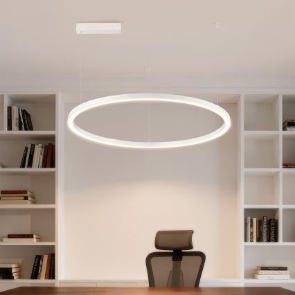 Brilagi - Suspension LED dimmable sur câble PORTOFINO LED/60W/230V 3000-6000K Ø 80 cm blanc + télécommande