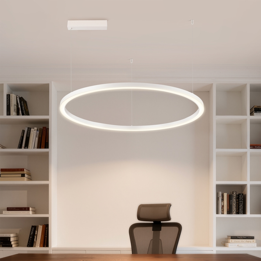 Brilagi - Suspension LED dimmable sur câble PORTOFINO LED/60W/230V 3000-6000K Ø 80 cm blanche + télécommande