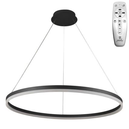 Brilagi - Suspension LED dimmable sur câble CIRCLE LED/55W/230V 3000-6500K Ø 80 cm noire + télécommande