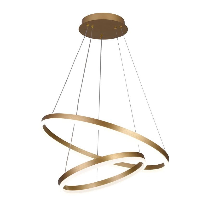 Brilagi - Suspension LED dimmable CIRCLE LED/70W/230V 3000-6500K Ø 60 cm, finition dorée, télécommande incluse