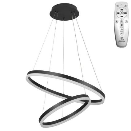 Brilagi - Suspension LED dimmable sur câble CIRCLE LED/70W/230V 3000-6500K Ø 60 cm noir + télécommande