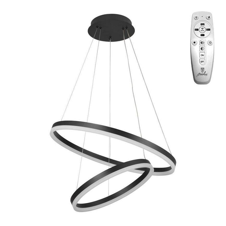Brilagi - Suspension LED dimmable sur câble CIRCLE LED/70W/230V 3000-6500K Ø 60 cm noir + télécommande