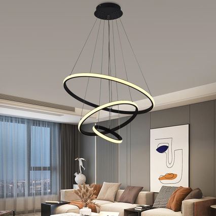 Brilagi - Suspension LED dimmable sur câble CIRCLE LED/90W/230V 3000-6500K Ø 60 cm + télécommande