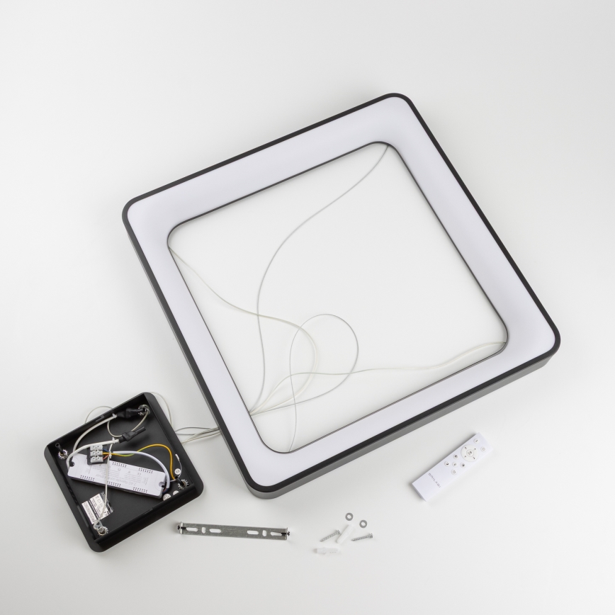 Brilagi - Suspension LED dimmable sur câble FALCON II LED / 125 W / 230 V 3000–6500 K 60 × 60 cm noire + télécommande