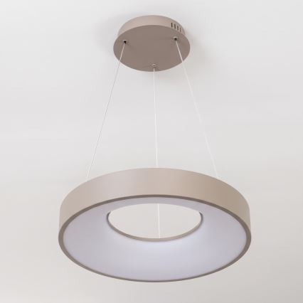 BRILAGI - suspension LED dimmable sur câble FALCON II LED/67W/230V 3000-6500K Ø 40 cm beige + télécommande