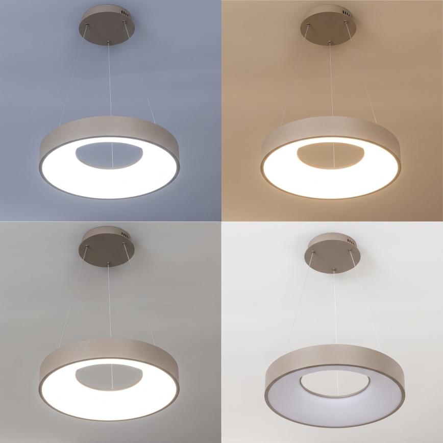 BRILAGI - suspension LED dimmable sur câble FALCON II LED/67W/230V 3000-6500K Ø 40 cm beige + télécommande