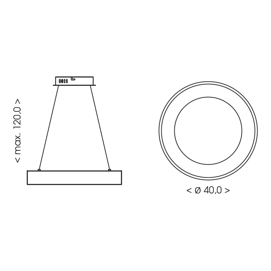 BRILAGI - suspension LED dimmable sur câble FALCON II LED/67W/230V 3000-6500K Ø 40 cm beige + télécommande