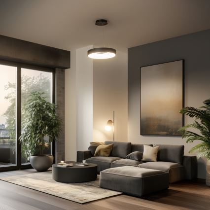 Brilagi - Suspension LED dimmable sur câble FALCON II LED/67W/230V 3000-6500K Ø 40 cm noir + télécommande