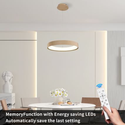 Brilagi - Suspension LED dimmable sur câble FALCON MODERN LED/30W/230V 3000-6500K 40 cm beige + télécommande