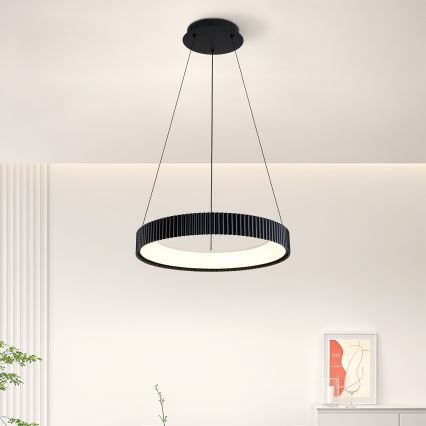 Brilagi - Lustre LED dimmable suspendu sur câble FALCON MODERN LED/30W/230V 3000–6500K Ø 40 cm noir + télécommande
