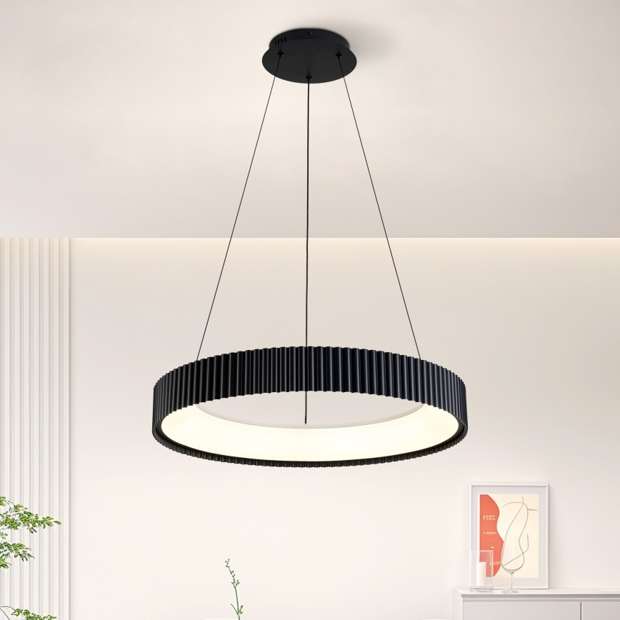 Brilagi - Suspension LED dimmable sur câble FALCON MODERN LED/54W/230V 3000-6500K Ø 60 cm noire + télécommande