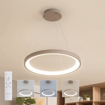 BRILAGI - Suspension LED dimmable sur câble FALCON SLIM LED/42W/230V 3000-6500K Ø 50 cm beige + télécommande