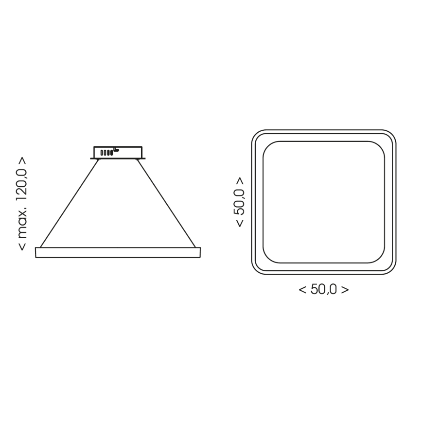BRILAGI - LED lustre dimmable sur câble FALCON SLIM LED/50W/230V 3000-6500K 50x50 cm beige + télécommande