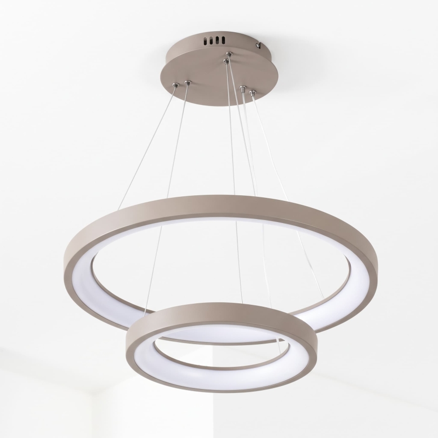BRILAGI - Lustre LED dimmable sur câble FALCON SLIM LED/68W/230V 3000-6500K Ø 50 cm beige + télécommande