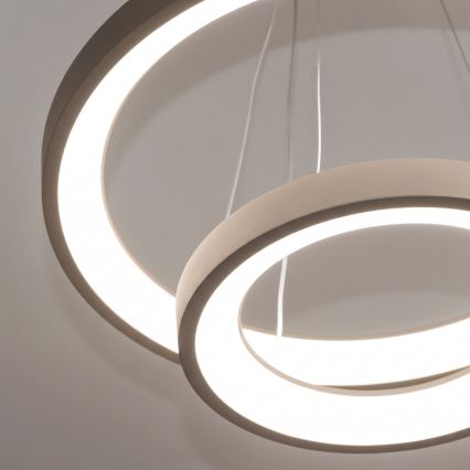 BRILAGI - Lustre LED dimmable sur câble FALCON SLIM LED/68W/230V 3000-6500K Ø 50 cm beige + télécommande