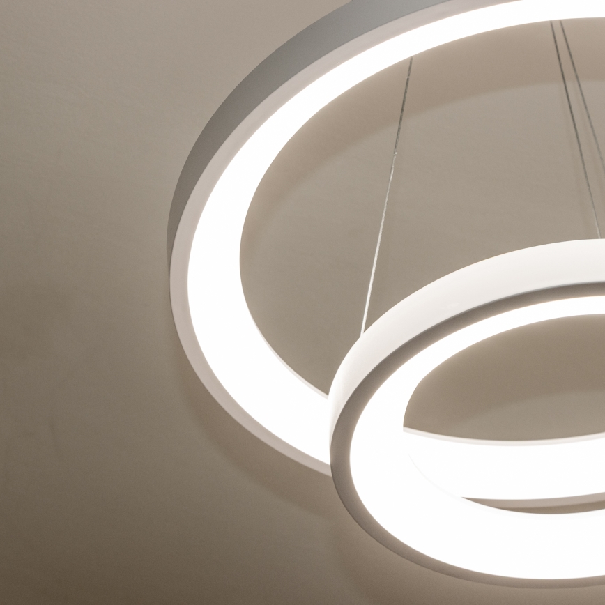 Brilagi - Suspension LED dimmable sur câble FALCON SLIM LED/68W/230V 3000-6500K Ø 50 cm blanc + télécommande incluse