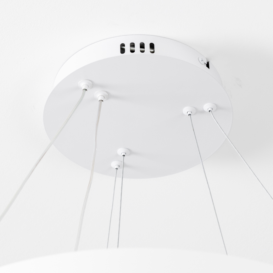 Brilagi - Suspension LED dimmable sur câble FALCON SLIM LED/68W/230V 3000-6500K Ø 50 cm blanc + télécommande incluse