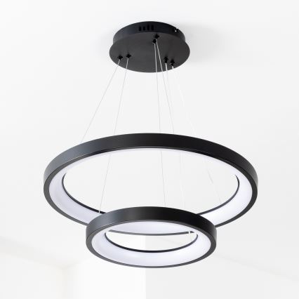 Brilagi - Suspension LED dimmable sur câble FALCON SLIM LED/68W/230V 3000-6500K Ø 50 cm noir + télécommande