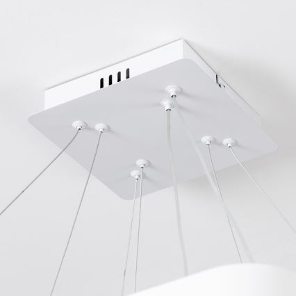 Brilagi - Suspension LED dimmable sur câble FALCON SLIM LED/78W/230V 3000-6500K 50x50 cm blanc + télécommande