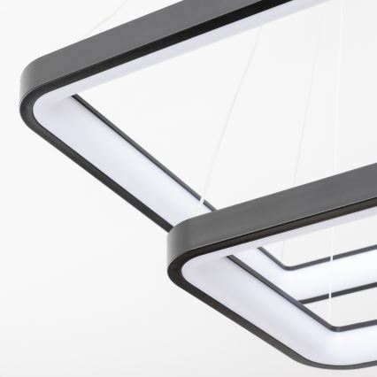 Brilagi - Lustre LED dimmable sur câble FALCON SLIM LED/78W/230V 3000-6500K 50x50 cm noir + télécommande