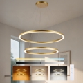 Brilagi - Suspension LED dimmable sur câble PORTOFINO LED/98W/230V 3000-6000K ø 80 cm dorée + télécommande