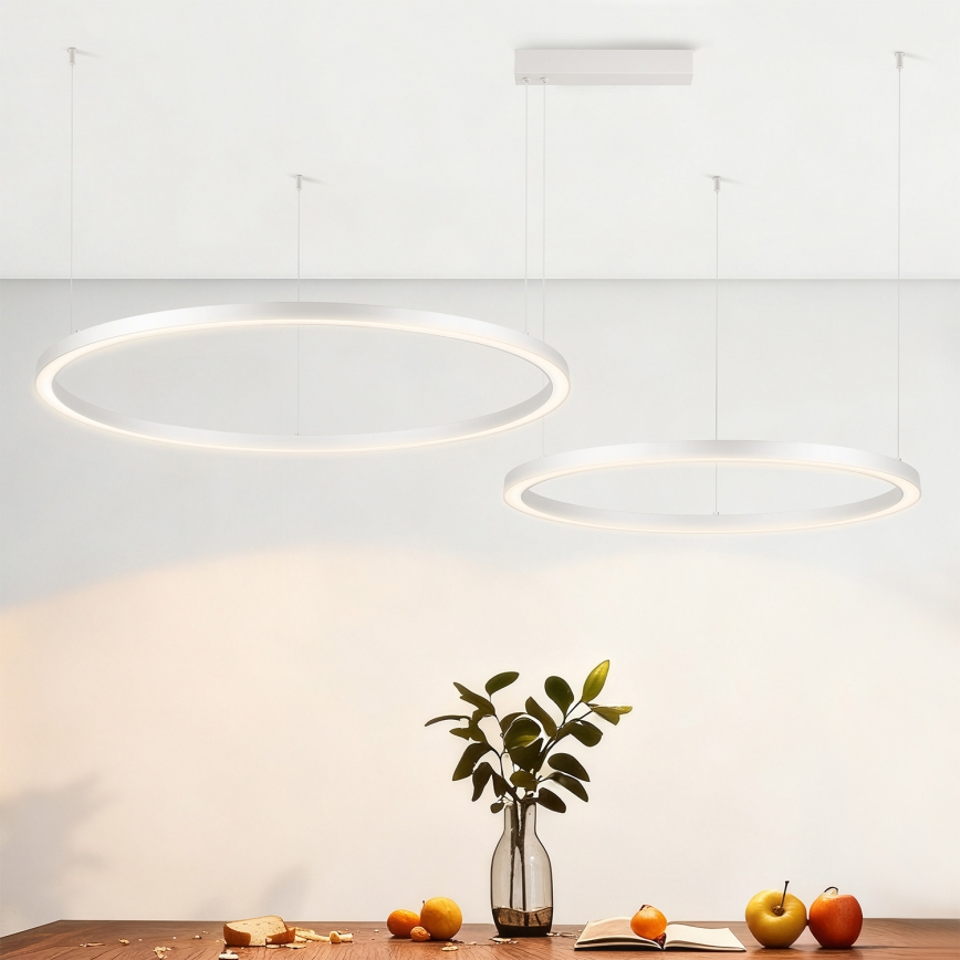 Brilagi - Suspension LED dimmable sur câble PORTOFINO LED/98W/230V 3000-6000K argenté + télécommande