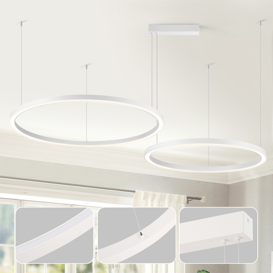 Brilagi - Suspension LED dimmable sur câble PORTOFINO LED/98W/230V 3000-6000K blanche + télécommande